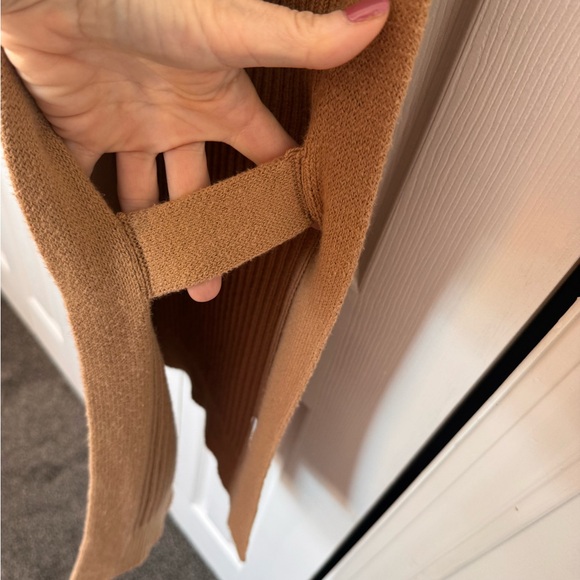 Banana Republic Factory Tan pullover poncho style mock neck sweater size small - Picture 12 of 15